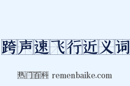 跨声速飞行近义词是什么意思的图片
